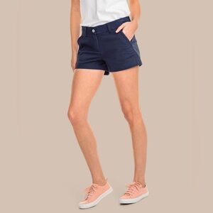 Southern Tide High Waist Navy Women's Shorts